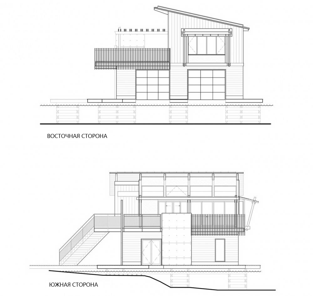 Чертеж дома дебаркадера