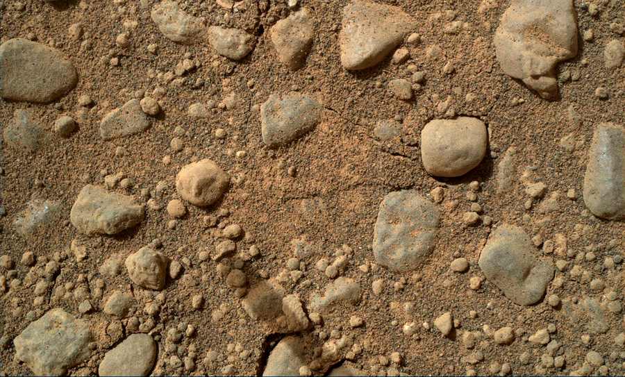 Галька на Марсе, дно ручья