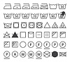 Набор стиральных символов (для стирки икон) | Векторный клипарт