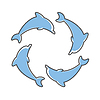 Дельфин знак | Векторный клипарт