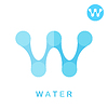 Вт письмо знак, логотип вода | Векторный клипарт