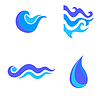 Набор водных икон | Векторный клипарт